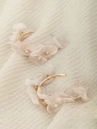 CIRCLE EARRINGS WITH FLOWERS