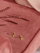 GOLD PLATED HEART EARRINGS