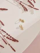 GOLD PLATED HEART EARRINGS