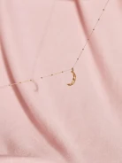 GOLD-PLATED MOON NECKLACE