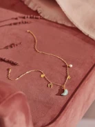 GOLD PLATED NECKLACE WITH PENDANTS