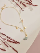 GOLD PLATED NECKLACE WITH PENDANTS