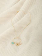 NECKLACE WITH NATURAL STONE CHARMS