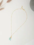 GOLD-PLATED MOON NECKLACE