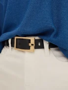 LEATHER NAVY BELT