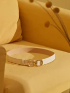 WHITE LEATHER STRAP