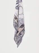 Large silk gavroche with patterns