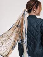 Silk shawl with floral pattern