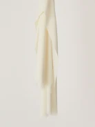 Viscose knit scarf in écru color