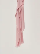 Pink viscose knit shawl
