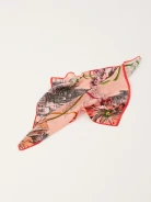 Silk pink patterned gavroshka