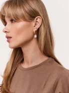 Gold-tone earrings with pearls