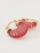Elegant earrings with colorful pendant