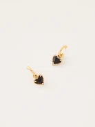 Earrings with black crystals
