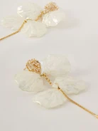 Decorated zirconia earrings