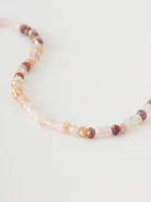 Long necklace with glass crystals