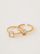 Set of two copper onesize rings