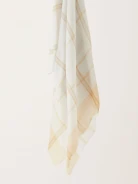 Large wool shawl in a muted pattern