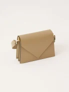 Brown leather handbag