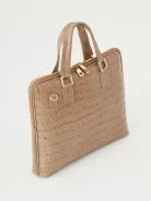 Briefcase bag in taupe color