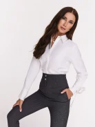 Elegant white shirt with rose