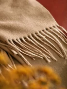 BEIGE WOOL SCARF