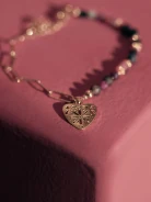 BRACELET WITH HEART-SHAPED PENDANT