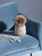 WEŁNIANA CZAPKA Z DUŻYM POMPONEM