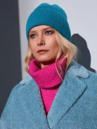 BLUE CAP WITH WOOL AND CASHMERE