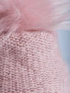 PINK CAP WITH MOHAIR AND WOOL