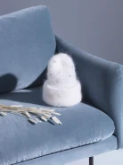 WHITE CAP MADE OF MOHAIR AND MERINO WOOL