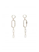 LONG EARRINGS WITH CHAIN MOTIF