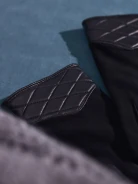 SUEDE AND LEATHER GLOVES WITH QUILTING