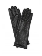 LEATHER GLOVES WITH GOLD ELEMENTS