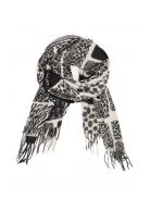 SCARF WITH ANIMAL MOTIFS