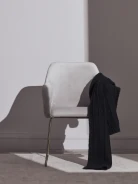 BLACK WOOL SCARF