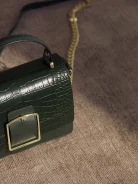 DARK GREEN CHAIN HANDBAG