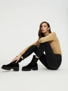 Black platform boots