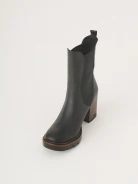 Black leather boots