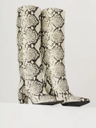 High boots in animal print