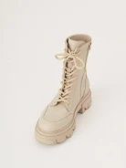 Lace-up leather boots