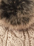 Wool cap with pompom