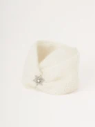 Fluffy cream-colored headband