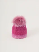 Pink beanie with pom-pom