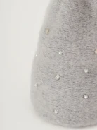 Mohair cap with pearls