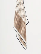Silk neckerchief with chain print