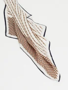 Silk neckerchief with chain print