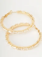 Circle earrings with zircons