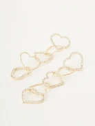 Long heart earrings