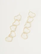Long heart earrings